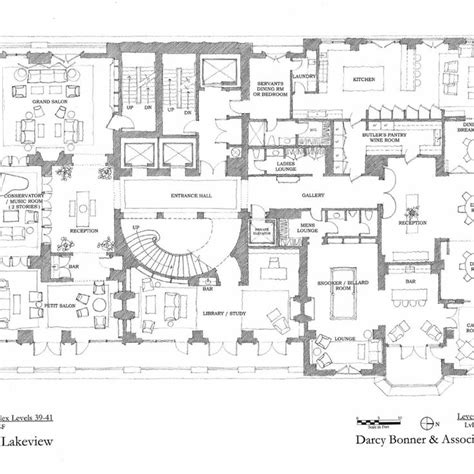 The First Floor Plan For An Apartment With Two Floors And Three Levels