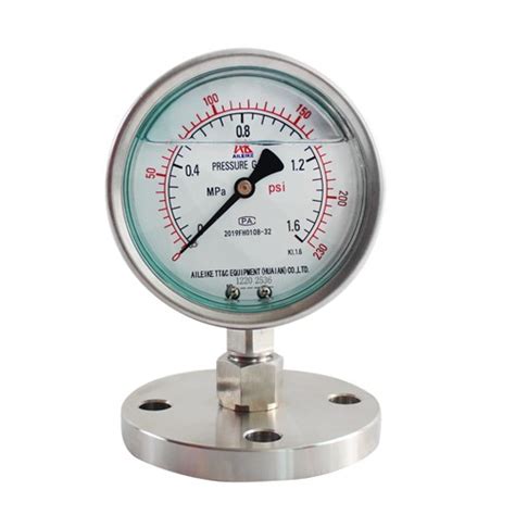 Stainless Steel Diaphragm Shock Proof Pressure Gauge Y Bfzmf