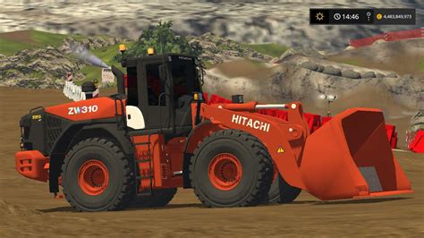 FARMING SIMULATOR 17 TESTANDO A CARREGADEIRA HITACHI ZW310 YouTube