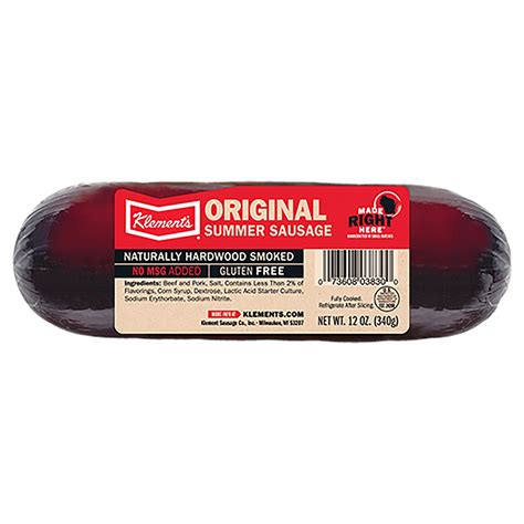 Johnsonville Beef Summer Sausage Nutrition Besto Blog