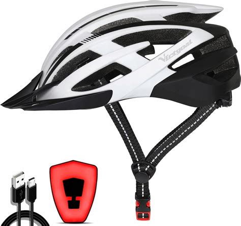 Victgoal Kask rowerowy z lampką LED usb 57 61 cm 12462129586