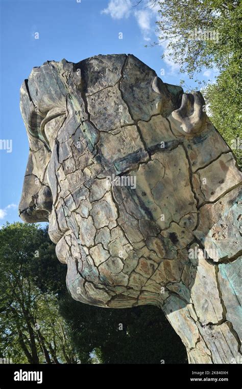 Face Sculpture By Igor Mitoraj Boboli Gardens Florence Italy Stock