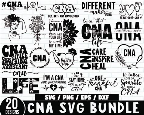 Cna Svg Bundle Nurse Assistant Svg Cna Life Svg Cna Svg Stethoscope