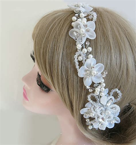 Buy Wholesale High Quality Crystal Beads Bridal Hairwear Pearl Lace