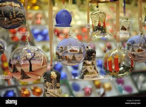 Christmas Market Decoration Stock Photo Alamy