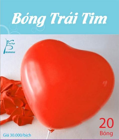 Bong bóng trái tim màu đỏ - Cửa hàng shop bán các loại bong bóng trang trí Kool Style