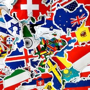 50pcs Flags of Country Stickers Decorative Laptop Decals Home - Etsy