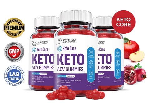 3 Pack Keto Core Acv Gummies 1000mg Dietary Supplement 180 Gummys