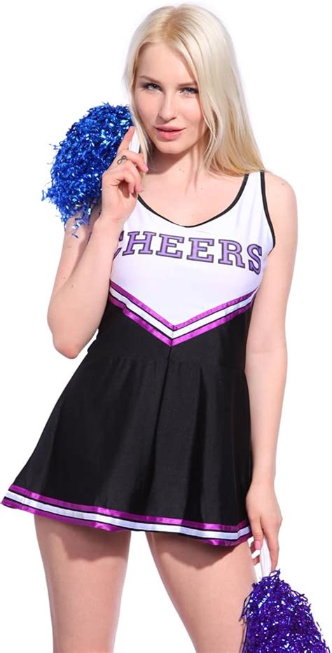 Varsity College Sports Cheerleader High School Girl Musical Uniform Fancy Dress Costume Outfit W