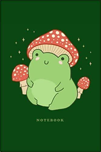 Notebook Cute Frog With Mushroom Hat Medium Lined Journal Forest