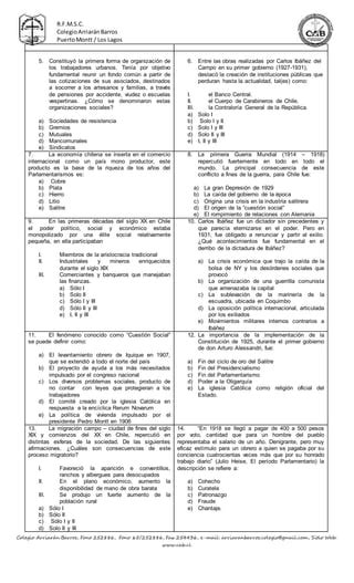 Prueba Historia Tercero Medio A Pdf