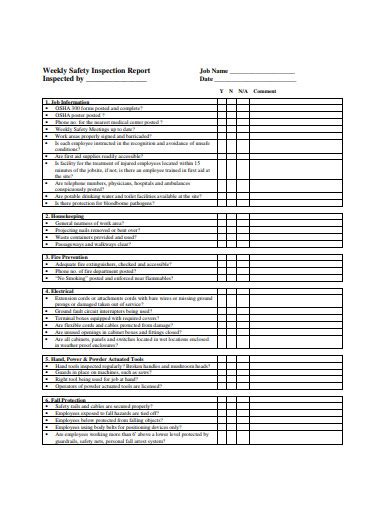 Safety Inspection Report - 12+ Examples, Format, How To Create, Pdf