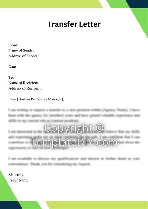 Transfer Request Letter For Government Employee In Pdf Word