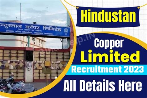 Hindustan Copper Limited Recruitment 2023 Notification For 28 Posts Application Form