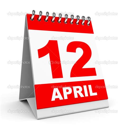 Calendar. 12 April. — Stock Photo © iCreative3D #44540573