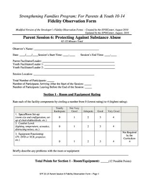 Fillable Online Strengthening Families Program For Parents Youth 10