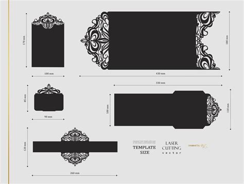 Laser Cut Wedding Invitation Gate Fold Card Silhouette Cameo Invitation