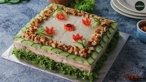 Chicken Tikka Sandwich Cake Recipe By Sooperchef Youtube