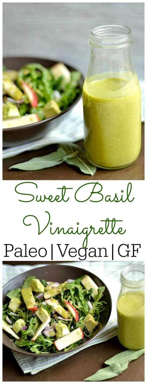 Sweet Basil Vinaigrette Wholesomelicious Recipe Easy Homemade Salad Dressing Homemade