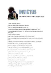 Invictus Worksheets