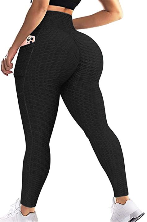 Aiyino Womens High Waist Yoga Pants Tummy Control Slimming Booty