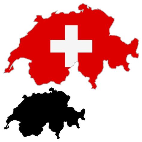 Premium Vector Switzerland Map Flag