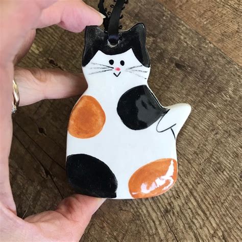 Cat Ornament New Kitten Ornament Handmade Cat Ornaments Etsy