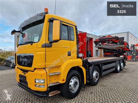 Camión MAN plataforma TGS 35 480 8X4H 6 BL Intarder FASSI F560 8x4