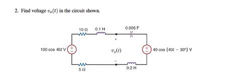 Solved Find Voltage Upsilon X T In The Circuit Shown