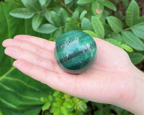 Green Aventurine Crystal Sphere With Stand Large 2 Sphere Aaa Grade