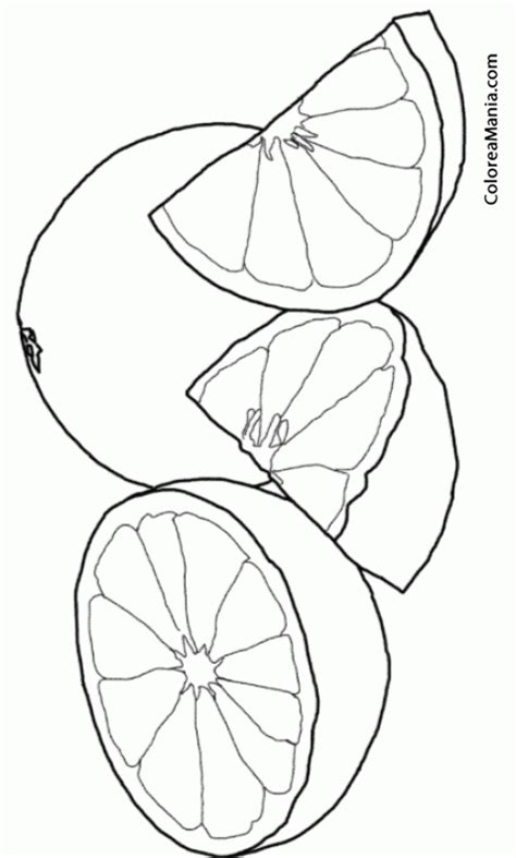 Colorear Pomelos Frutas Dibujo Para Colorear Gratis