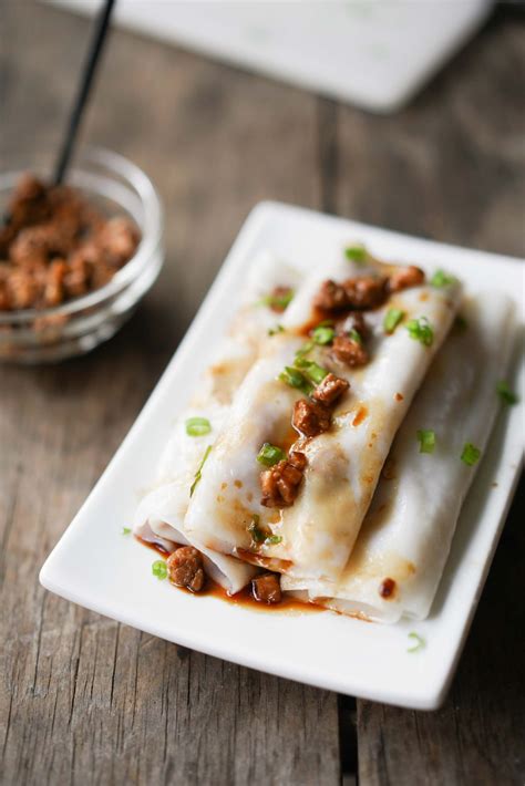 Cheung Fun Recipe Steamed Rice Noodle Rolls Hungry Huy