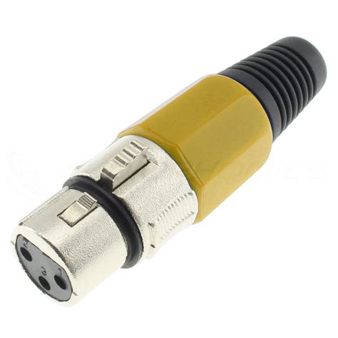 Dynavox Connecteur Xlr Femelle P Les Mm Jaune Unit Audiophonics