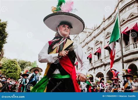 Mexican Carnival, Mexican Dancers with Bright Mexican Folk Costumes Editorial Stock Photo ...