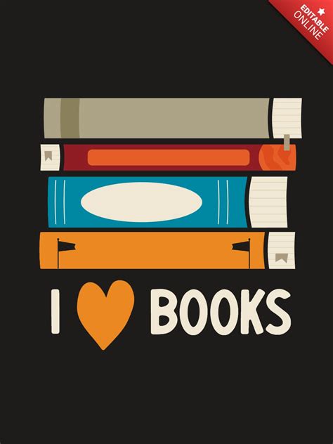 Book Lover T Shirt Template Design Free Design Template