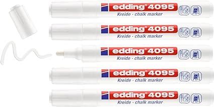 Edding Kreidemarker Set Wei Kreidestifte Rundspitze