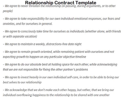 15 Relationship Contract Templates Word Excel Samples