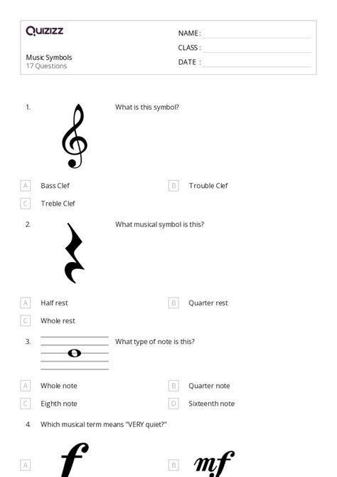 50 Music Worksheets For 3rd Grade On Quizizz Free And Printable