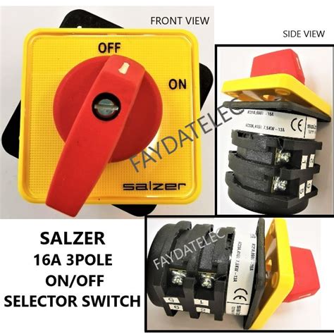 SALZER 16A 3POLE ON OFF ISOLATOR SELECTOR SWITCH S16 61003 B03 FHYR