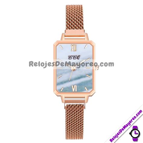 Reloj Extensible Mesh Iman Rose Gold R Relojes De Mayoreo