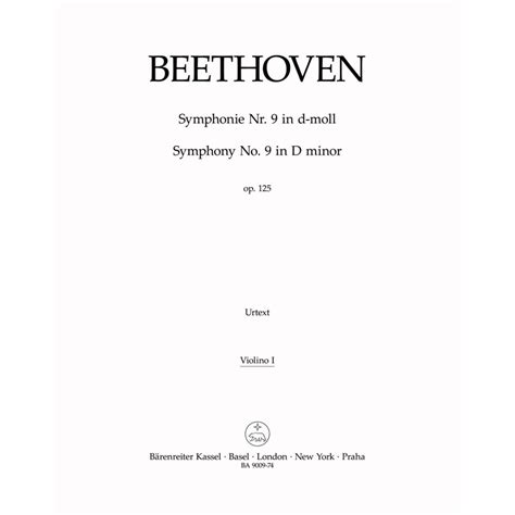 Symphony No In D Minor Op Choral Violin I Ludwig Van Beethoven