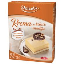 Dolcela Krema za kolače vanilija 135 g Konzum