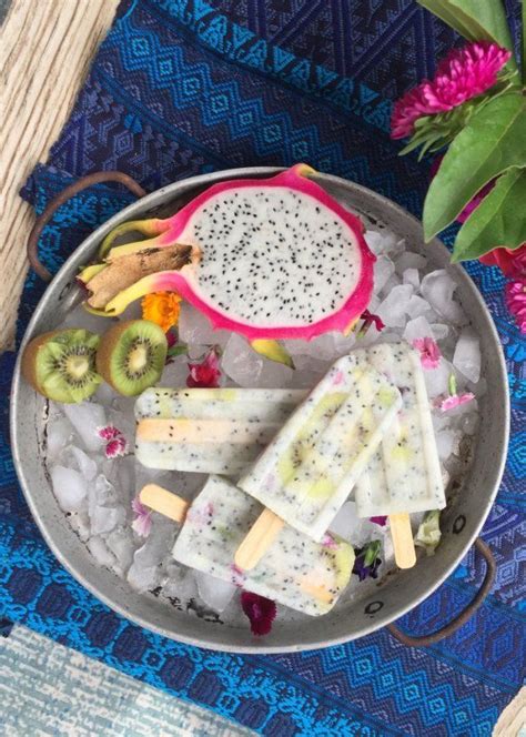 Pitaya Coconut Kiwi Paletas Lola S Cocina Frozen Yogurt Popsicles