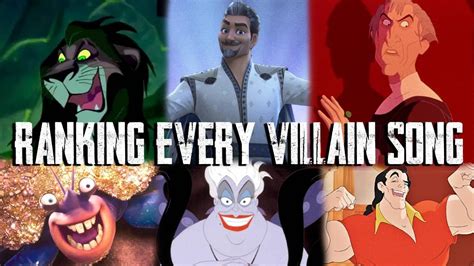 Ranking Every Disney Villain Song Youtube