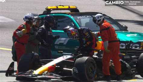 Nooo Checo Sergio P Rez Sufre Accidente Durante Clasificaci N Del Gp