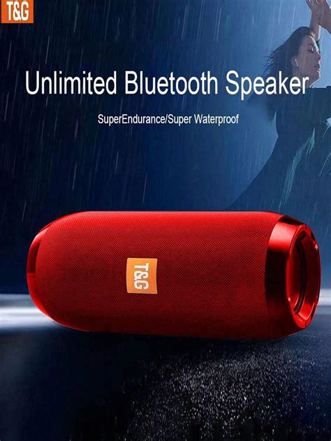 Portable Outdoor Wireless Bass Speaker With Charging Cable And Aux