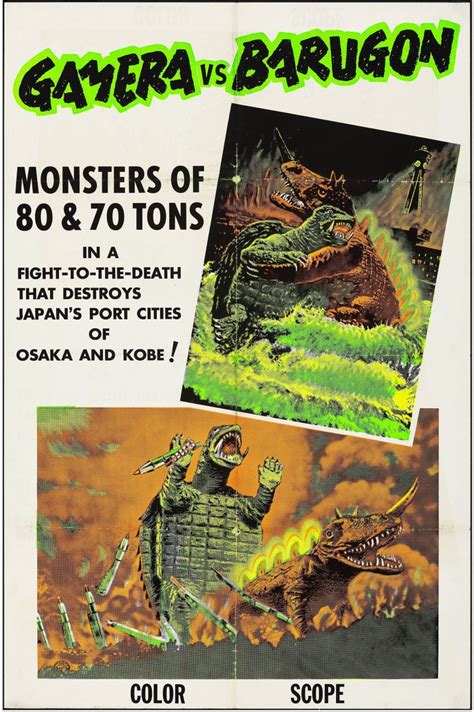 Gamera vs. Barugon International "Day Glo" One-Sheet Poster