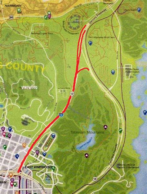 Image Lossantosfreeway Gtav Map Gta Wiki Fandom Powered By Wikia