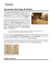 Juramento Del Juego De Pelota Pdf Juramento Del Juego De Pelota El