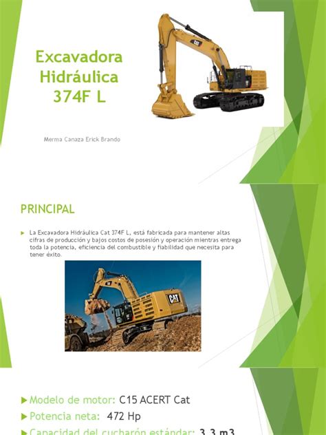 Excavadora Hidráulica 374f L Diapositivas Pdf Vehículos Transporte